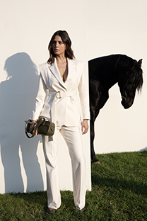 Tiffany Production Ženski sako sa kaišem i asimetričnim detaljem